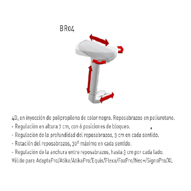 BR04 - Brazos regulable 4D