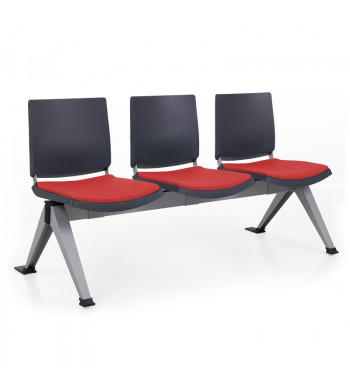 ATENEA BANCADA PLASTICA 3 PLAZAS + MESA