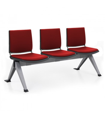 ATENEA BANCADA PLASTICA 3 PLAZAS + MESA