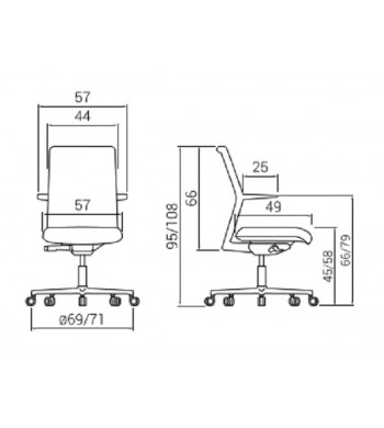 EQUIS TAPIZADA ESTRUCTURA NEGRA